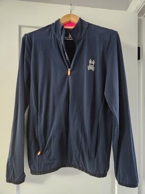 Psycho Bunny Navy Zip-Up Jacket
